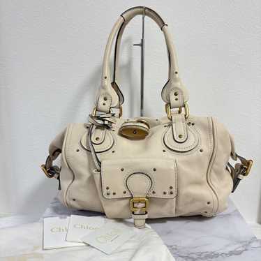 Chloé Paddington Medium Hand Bag White Chloé Paddington Leather Bag in White — UFO No More