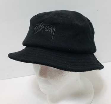90s old stussy nylon ￼bucket hat black Bucket Hat Stock – Black | Headwear | Stüssy