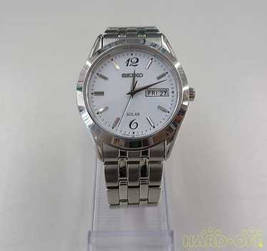 時計 SEIKO SOLAR V158 0AM0 Vintage Seiko Solar V158 0AW0 Roman Numeral Dial Men Quartz
