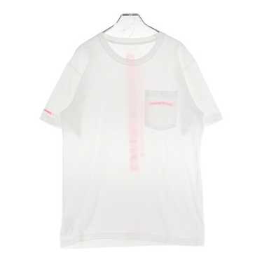 トップス CHROME HEARTS NEON PINK STRIPE LOGO TEE CHROME HEARTS NEON PINK STRIPE LOGO TEE