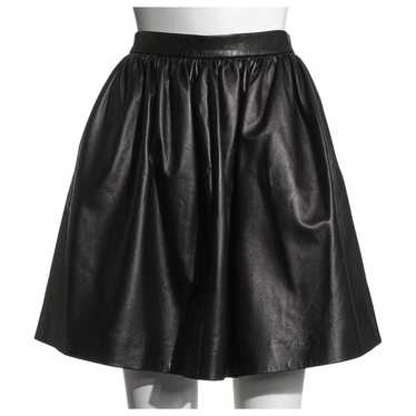 スカート MIU MIU Leather Skirt Leather miniskirt in black - Miu Miu | Mytheresa