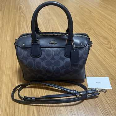 バッグ COACH mini boston bag shoulder Signature Coach handbag mini boston - Gem