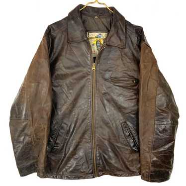 Vintage 1980s brown leather jacket - Gem