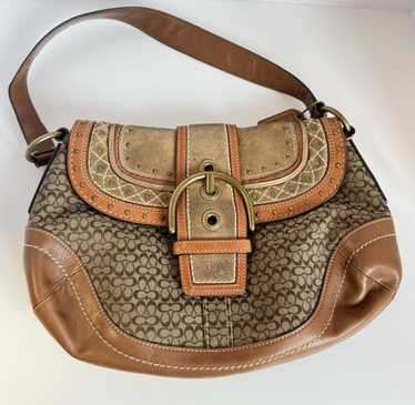 バッグ Coach soho shoulder bag Signature y2k Coach Y2K Red Bourdeux Signature Soho Shoulder Bag 7074