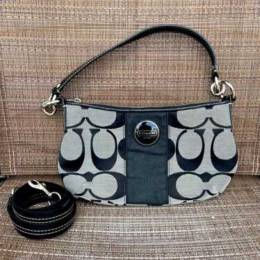バッグ Coach Signature Demi Clip Flap Purse Coach Signature Clip Demi Flap Shoulder Handbag – Holy Thrift