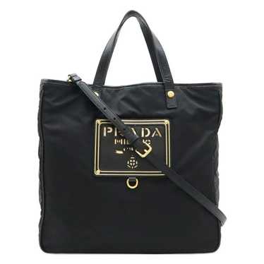 Prada Nylon 2way Tote Bag Black - Gem