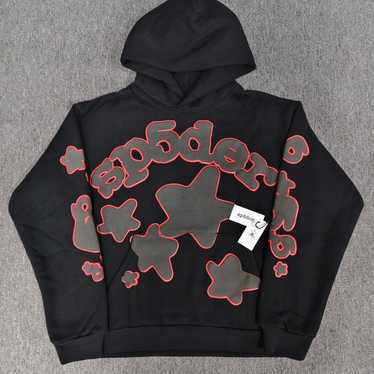 スケートボード Sp5der Spider worldwide set-black Sp5der-Oversized-Black-Hoodie-