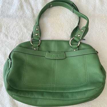 Vintage COACH ハンドバッグ オールレザー Green Vintage coach leather green - Gem