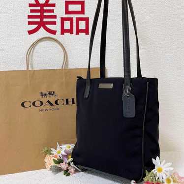 希少✨OLD COACH Tote bag one shoulder USA COACH Large Signature Leather Patchwork Tote Handbag Purse