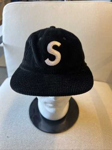 美品　Supreme　Corduroy　S Logo　6-Panel　Black Supreme Corduroy S Logo 6-Panel (FW24) - $58