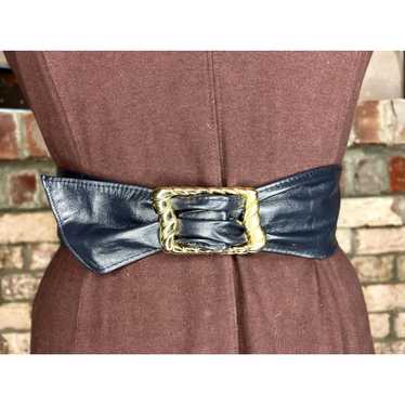 小物 vintage 80s leather-jewelry belt Vintage 80's High Waisted Embellished Leather Belt, XS - Etsy