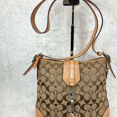 バッグ coach one shoulder brown signature 8K01 Coach 8K01 Beige Signature C Demi Shoulder Bag – Rediscover