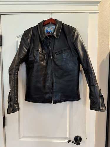 デッドストック?　AERO LEATHER ブラックレザージャケット 42 デッドストック?AERO LEATHER ブラックレザージャケット 42