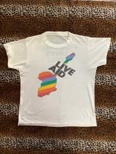 LIVE AID Tシャツ ホワイト 1985's LIVE AID T-SHIRT - Cocky Crew Store -Antiques & Old