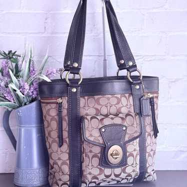 バッグ Coach Legacy Turn Lock 65th Anniversary Coach Legacy 65th Anniversary Turnlock Handbag Black Leather