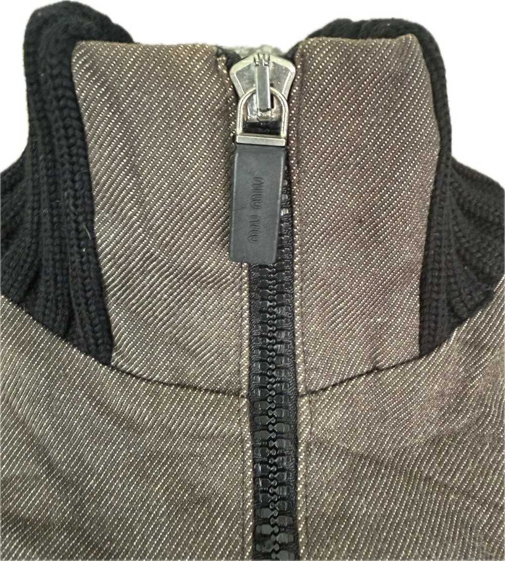 Miu Miu MIU MIU BOMBER STYLE JACKET WITH RIBBED K… - image 4