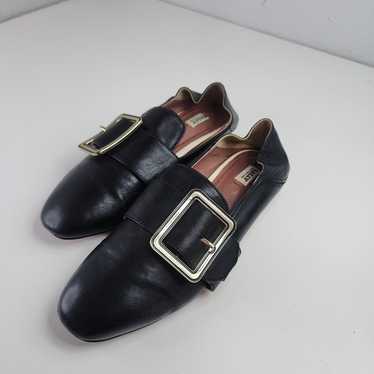 BALLY JANELLE レザー ローファー Bally Janelle Buckle Leather Loafers | Black | FARFETCH