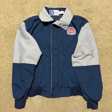 ジャケット・アウター Dunbrooke 90sCotton Blouson Made in USA. Vintage 90s Dunbrooke Pullover Jacket Mens Large Blue Blank