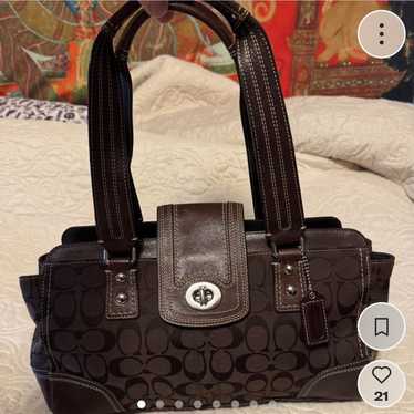 バッグ coach hampton signature callyall tote Coach~vintage~hamptons signature carryall - Gem