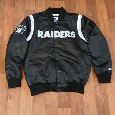 90s RAIDERS Starter ウォームアップジャケット 黒 90s RAIDERS Starter ウォームアップジャケット 黒 Vintage