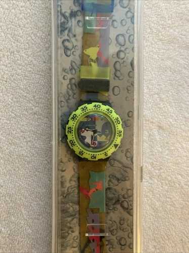 時計 Swatch Scuba 2000 Swatch Scuba TECH DIVING SDK110 Watch | Black & Orange