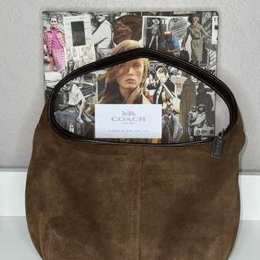 Vintage Coach Suede Hobo Shoulder y2k★ Vintage Y2k Coach Suede Hobo Shoulder Bag – Eclectic Inventory
