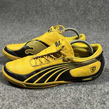 00’s Puma×Ferrari driving shoes leather MENS PUMA FERRARI NEO CAT BLACK RED MOTORSPORT F1 SCUDERIA