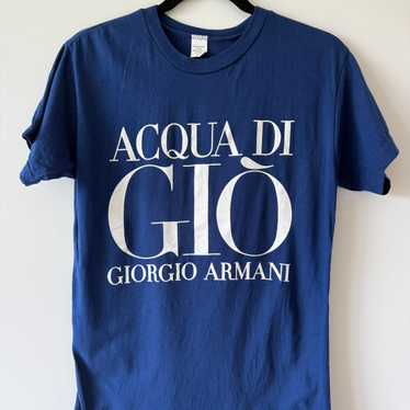 90s GIORGIO ARMANI vintage 上質 高級 shirt 美 Vintage 90s Giorgio Armani Beverly Hills T-Shirt White Short