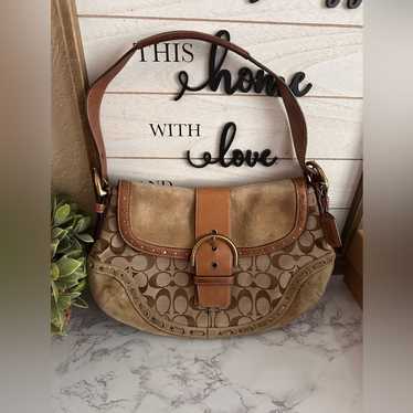 バッグ Coach Soho Hobo Suede Leather Shoulder Coach soho suede hobo - Gem