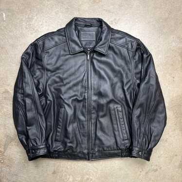 Croft & Barrow 黒 Vintage レザージャケット Croft & Barrow 黒 Vintage レザージャケット メンズ