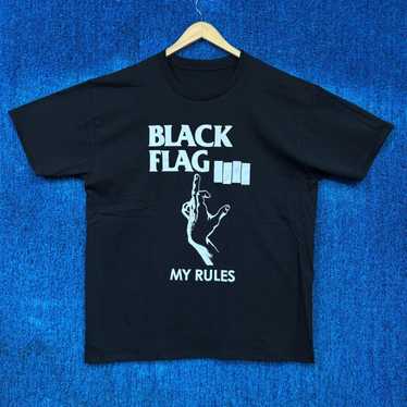 90s Black Flag MY RULES Tシャツ BLACK FLAG Tシャツ MY RULES | 45REVOLUTION