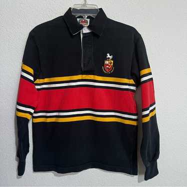 ウェア USED BARBARIAN RAGUBY WEAR BARBARIAN RUGBY WEAR Rugby Shirt Men's Black Yellow Striped