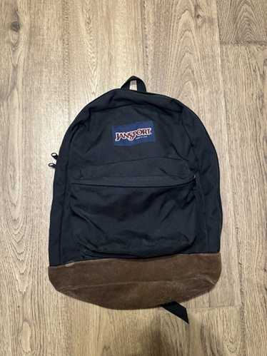 90s JANSPORT USA製 backpack Vintage Jansport 1990s Backpack Red Nylon Leather Made in