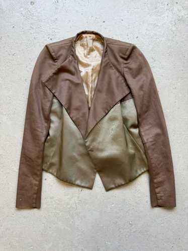 rick owens 06AW Dustulator期 レザーブルゾン RICK OWENS - FW06 « DUSTULATOR » Wool jacket with pleated