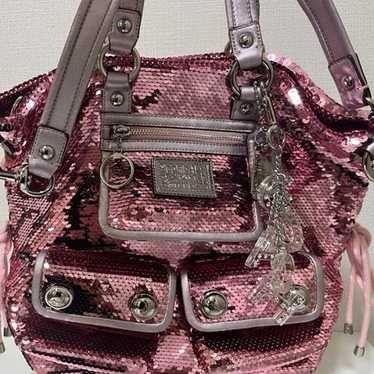 バッグ Coach Poppy Sequin Spotlight 2way Bag Coach Poppy Fashion Sequin Spotlight Shoulder Handbag