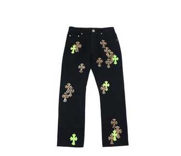 Chrome Hearts クロス刺繍デニムパンツ CHROME HEARTS クロムハーツ JEAN STRTLG FBRC クロスパッチ付き