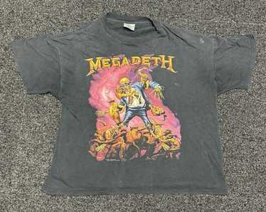 megadeth メガデス brockum vintage Tシャツ L MEGADETH Vintage 1991 Brockum AOP Band tee Shirt Modern