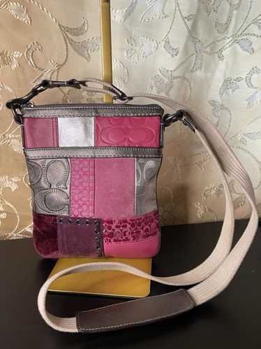 バッグ Coach Patchwork Shoulder Bag pink y2k Coach Y2K Pink & Silver Patchwork Crossbody Bag - Etsy