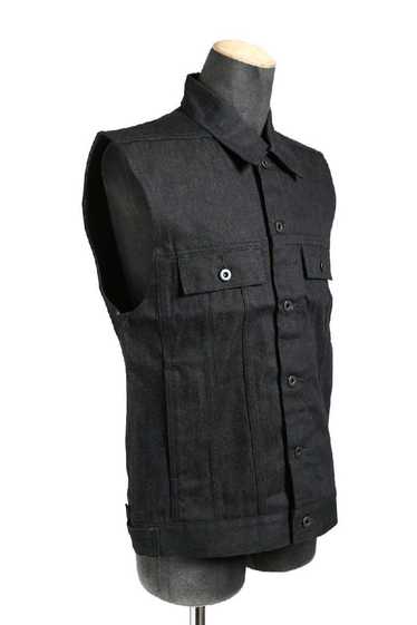 【Rick owens】denim long vest Gold Hollywood Jumbo Worker Denim Vest by Rick Owens DRKSHDW