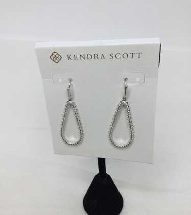 NWT Kendra Scott Pyton Open Frame Silvertone Drop… - image 1
