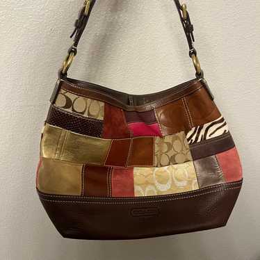 バッグ Coach Multicolor Patchwork Hobo Ltd Rare Coach patchwork hobo bag - Gem