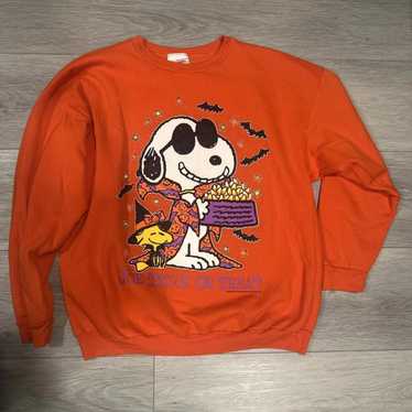 トップス Vintage Snoopy Halloween Sweat Peanuts Halloween Adult Sweatshirt