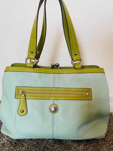 バッグ Vintage Coach Old Leather Tote bag Green Vintage coach leather green - Gem