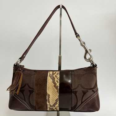 バッグ Coach Signature Suede Shoulder Bag Coach signature suede hobo - Gem