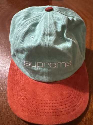 帽子 Supreme Denim Suede Compact Logo 6-Panel Supreme Denim Suede Compact Logo 6-Panel (SS18) - $58