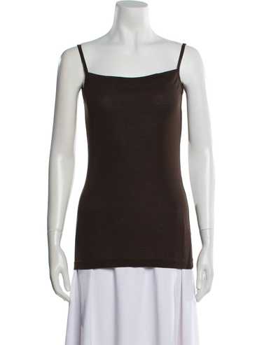 トップス 09SS ANN DEMEULEMEESTER Silk Tank Top Ann Demeulemeester Silksat top - Black - Women | 1521816114099