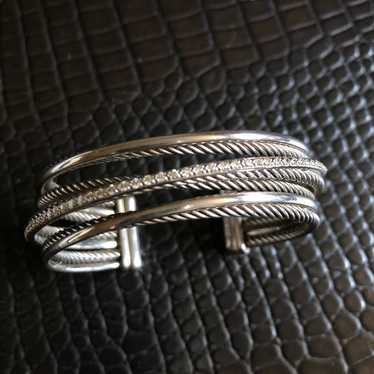 David Yurman Crossover 4-Row Cuff With Diamonds - image 1