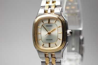Seiko Exceline 4J41‑0A40 ゴールド Seiko Exceline Square 4J41 Vintage Women's Watch in Steel