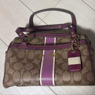 バッグ vintage coach old mini Boston brown Coach vintage mini boston - Gem