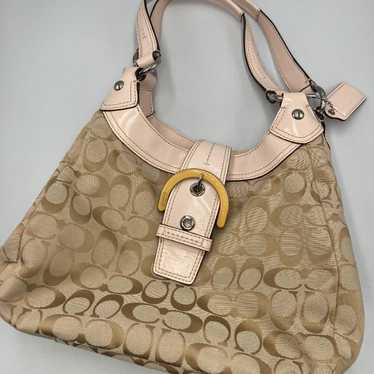 バッグ coach soho shoulder hand bag signature Coach Soho Shoulder Bag 25 in Signature Jacquard, B4/Oak